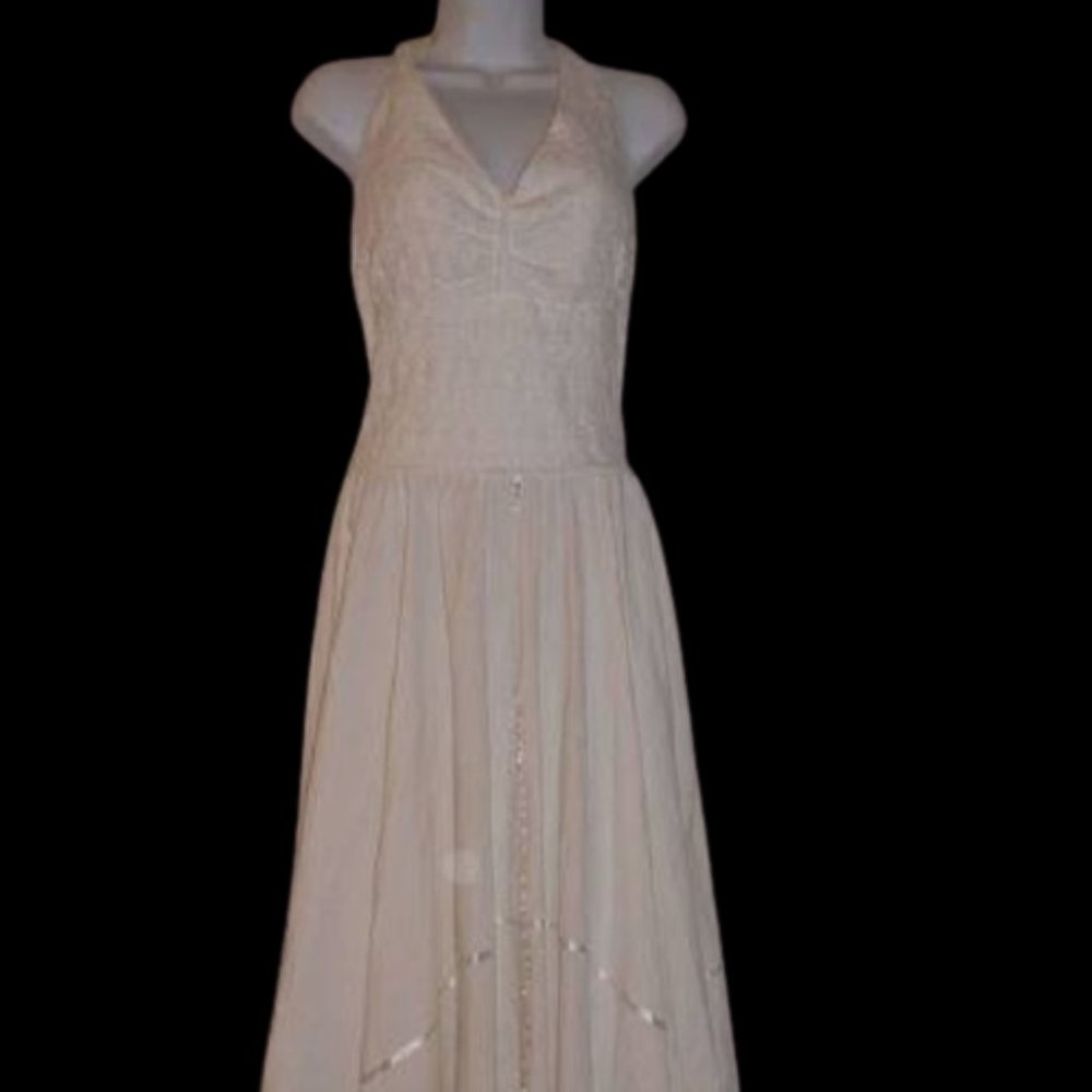 Marilyn Monroe Style White Flared Halter Dress XL